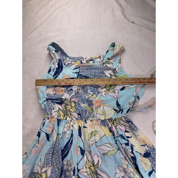 Malvin Hamburg Germany Size Large Colorful Floral Linen Sleeveless Dress - Picture 6 of 8